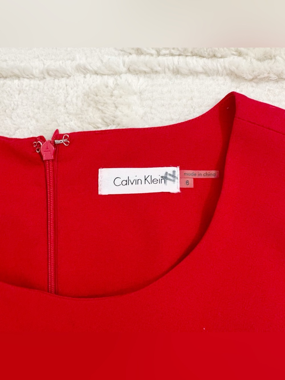 Calvin Klein Sleeveless Red Sheath Dress 6 - Picture 4 of 12